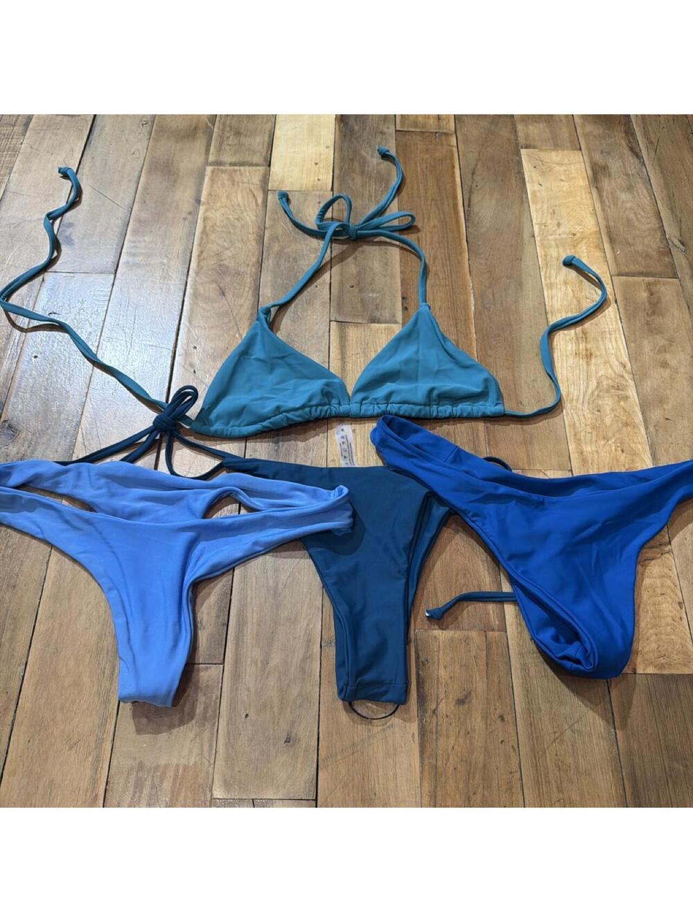 SHEIN Women's Blue and Multi Bikinis-and-tankini-set